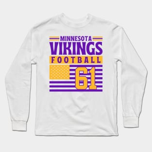 Minnesota Vikings 1961 American Flag Football Long Sleeve T-Shirt